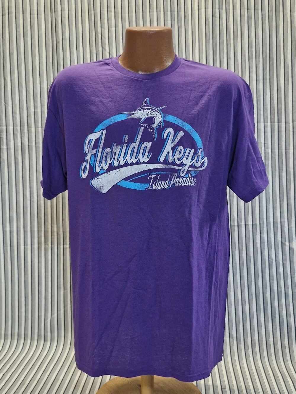 Florida Keys Island Paradise Purple Graphic T-Shirt Adult Large Delta Pro Weight